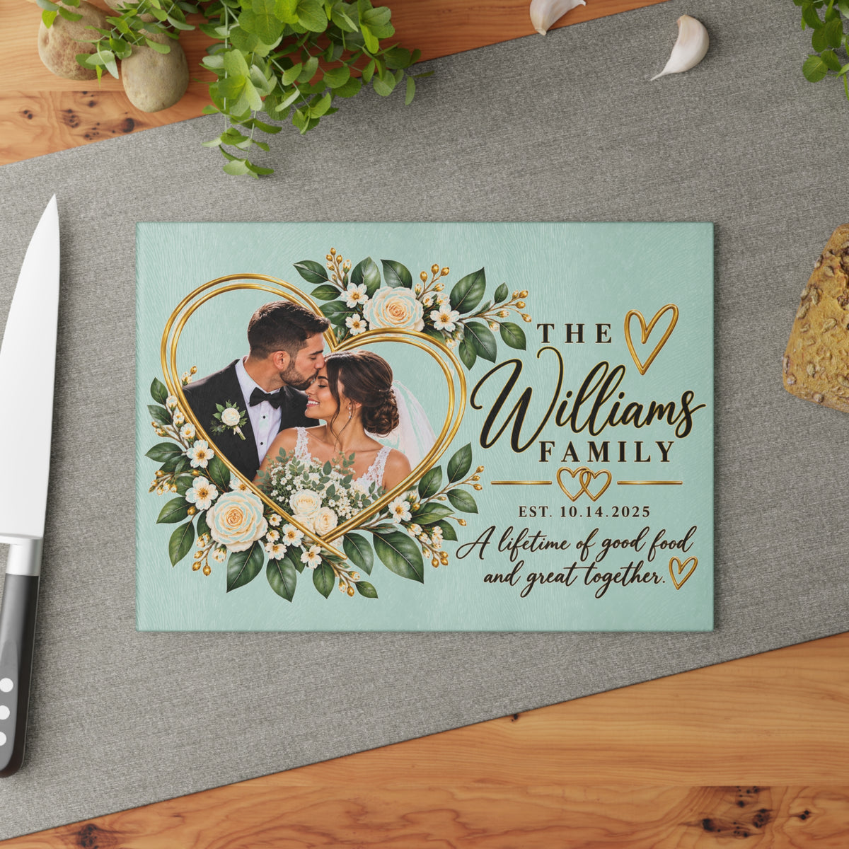 Personalized Glass Cutting Board – Custom Photo