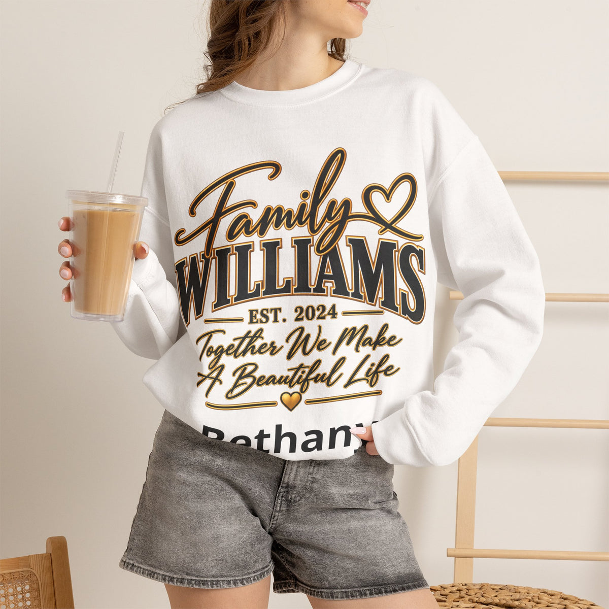 Personalized Crewneck Sweatshirt – Custom Front