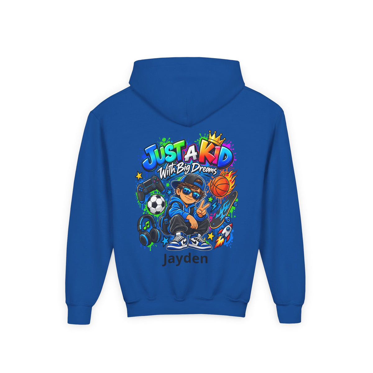 Personalized Youth Hoodie – Custom Back