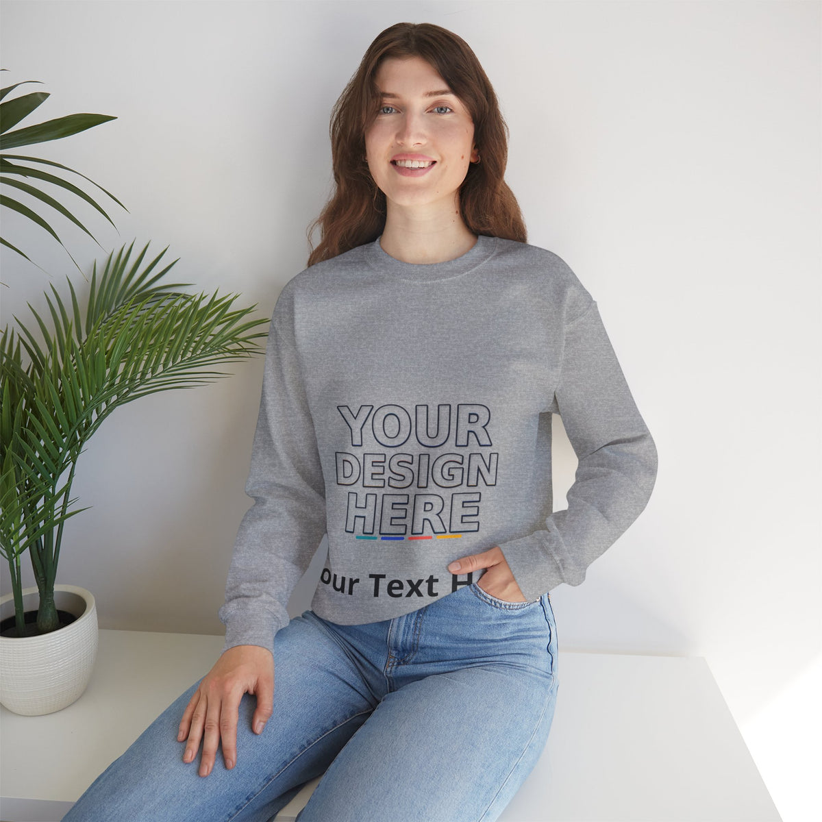 Personalized Crewneck Sweatshirt – Custom Front & Back