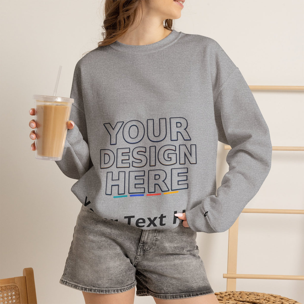 Personalized Crewneck Sweatshirt – Custom Front & Back