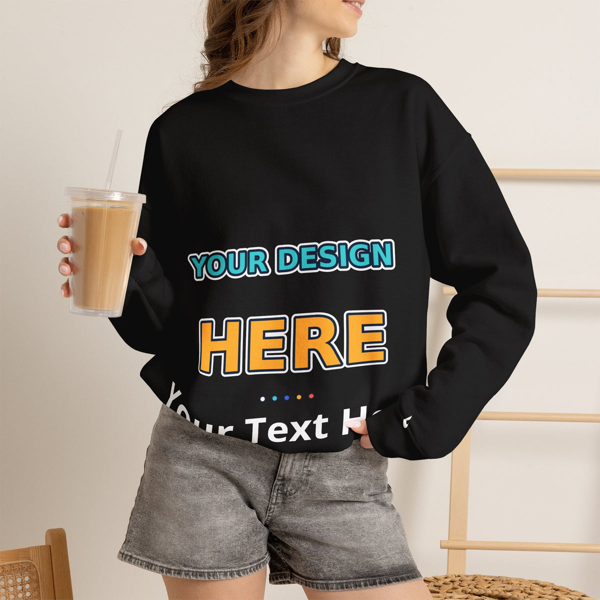 Personalized Crewneck Sweatshirt – Custom Front & Back