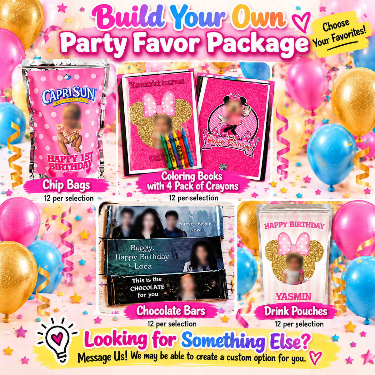 Personalized Party Favors – Build Your Own Package