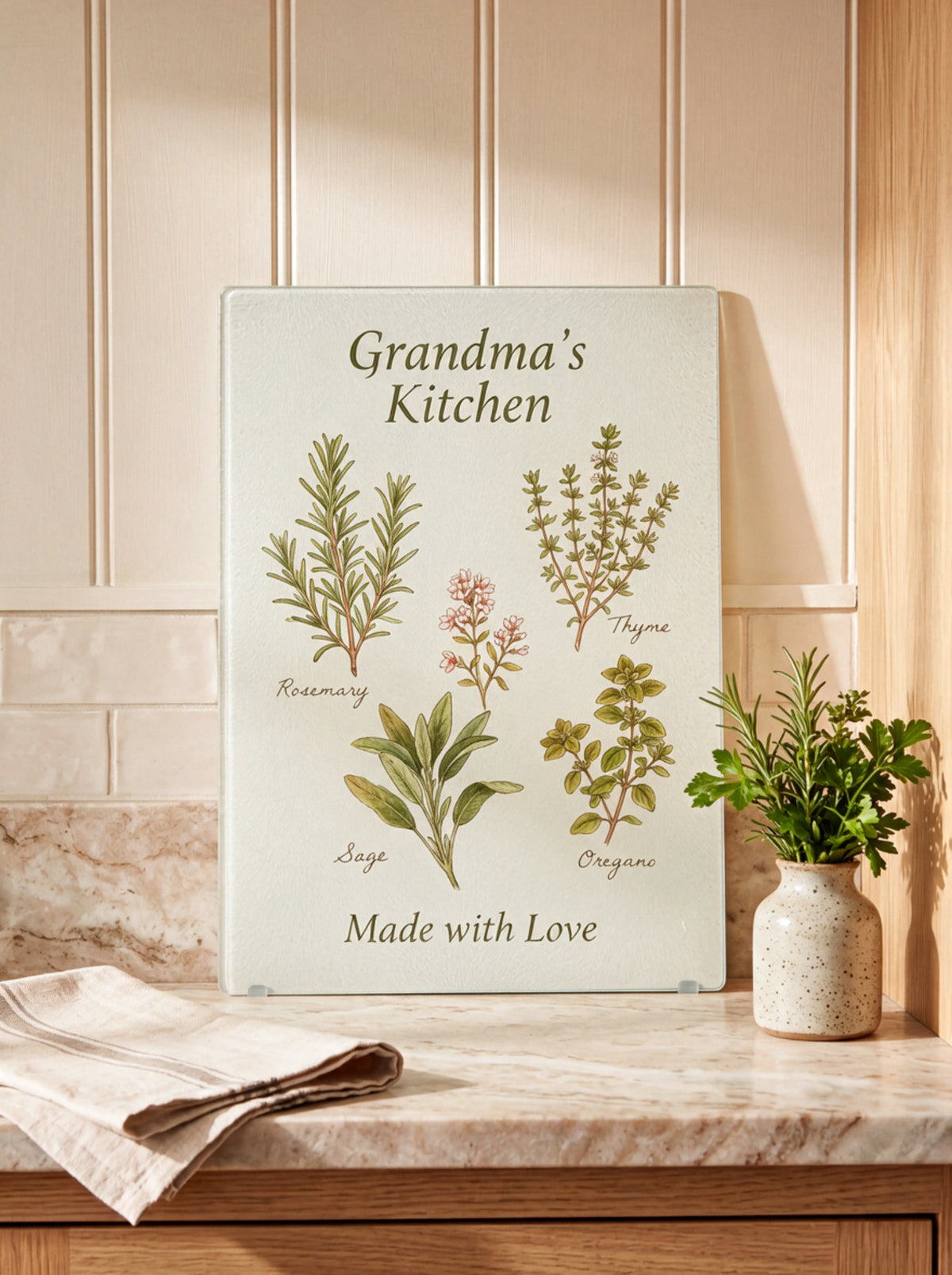 Personalized Glass Cutting Board – Custom Photo